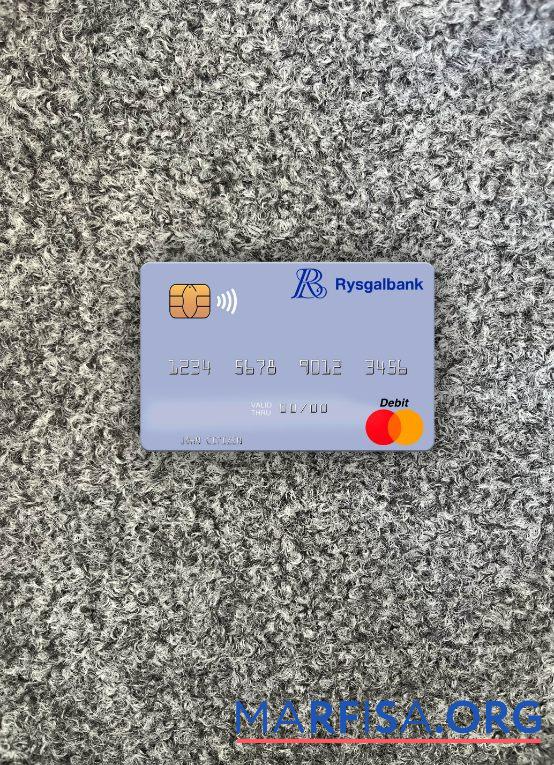 Blank Turkmenistan Rysgal JSCB mastercard photolook front template